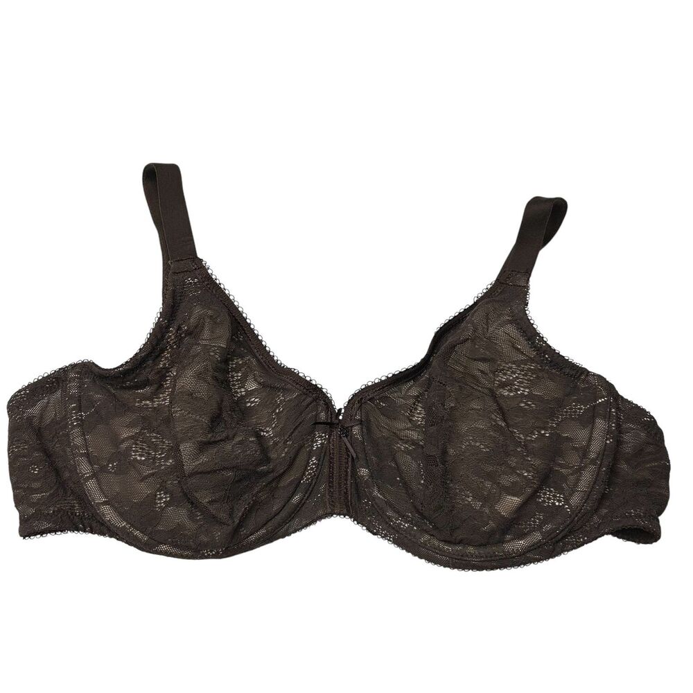 Wacoal brown lace unlined full coverage bra 34D